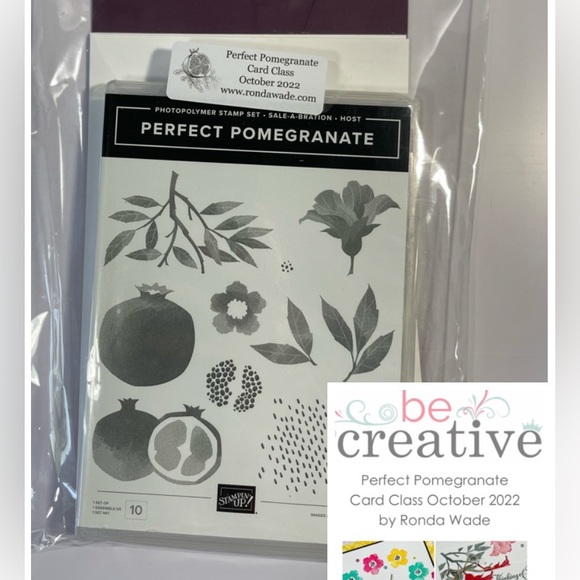 Perfect Pomegranate (Bonus 6 cards) Stamp Set Card Class by Stampin Up! *Retired - Picture 1 of 6